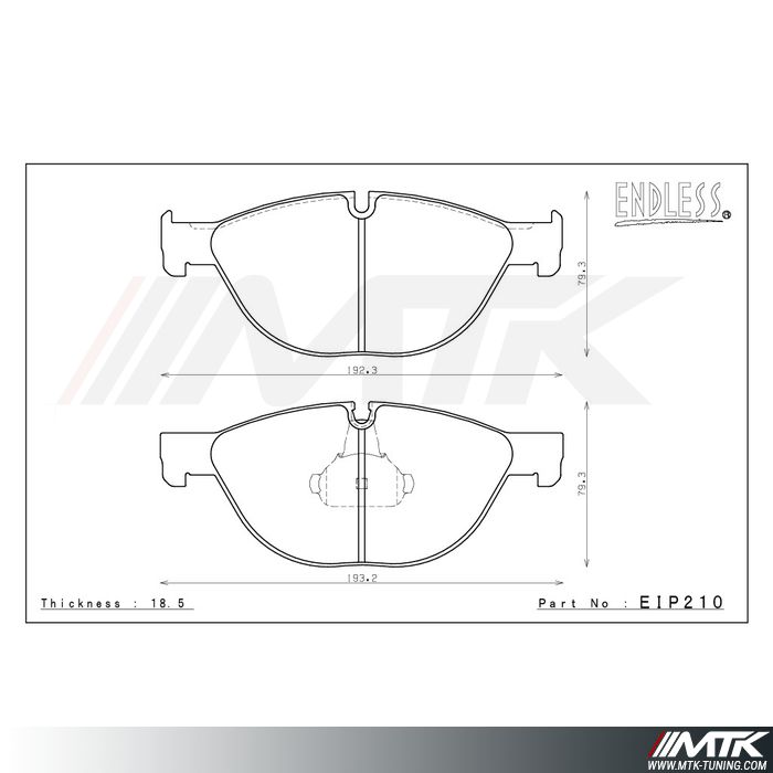 Plaquettes Endless ME20 EIP210 pour BMW Serie 5  FXX
